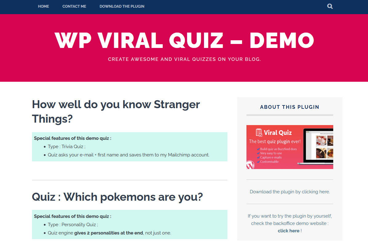 BuzzFeed Quiz Bulder Best Online Exam WordPress Plugins of 2020