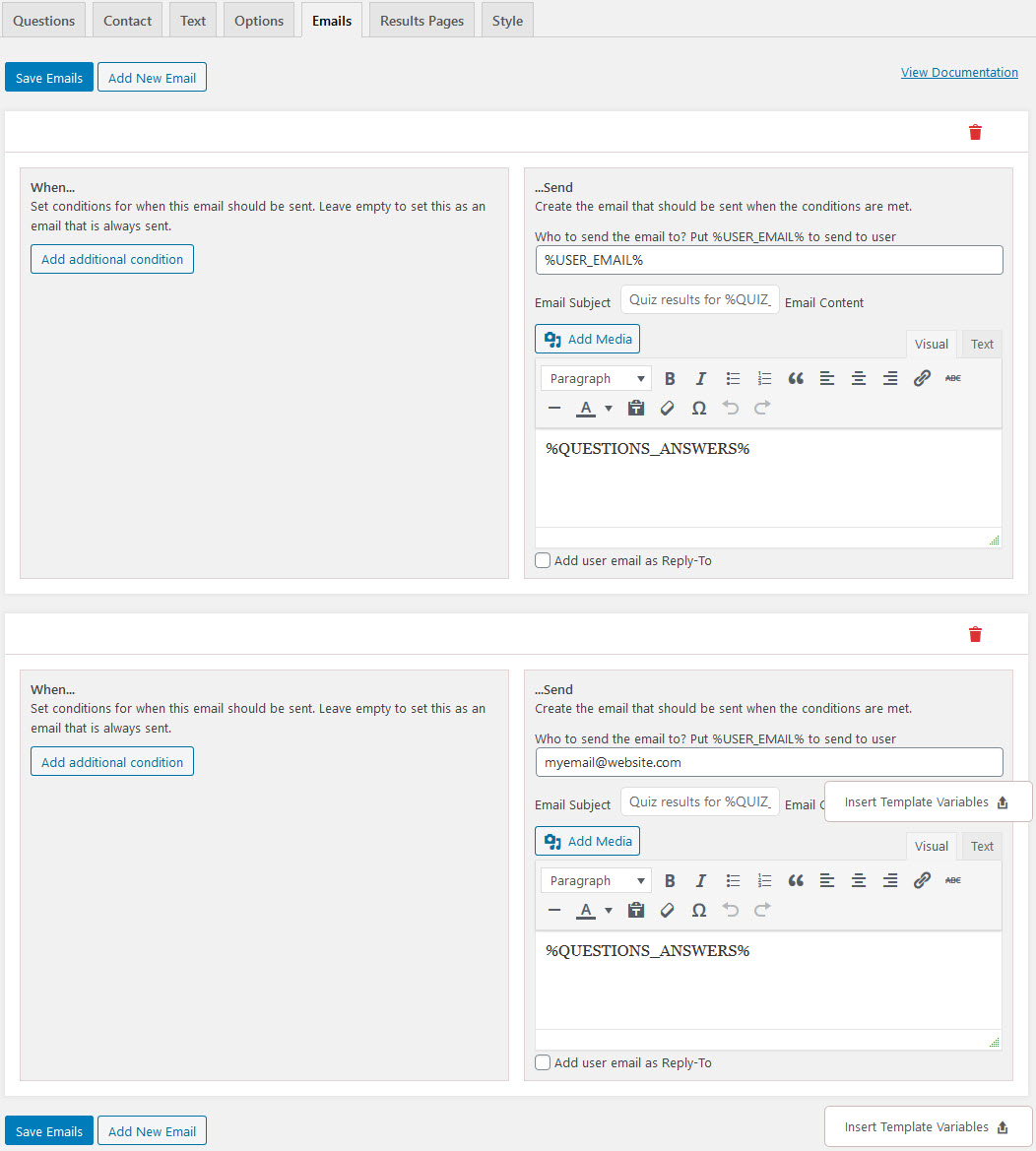 Create a Survey in WordPress - sending emails- QSM Plugin