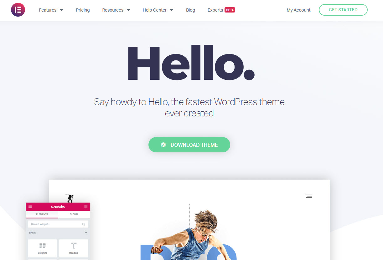 Fastest WordPress Themes with High Performance in 2020 - Elementor Hello