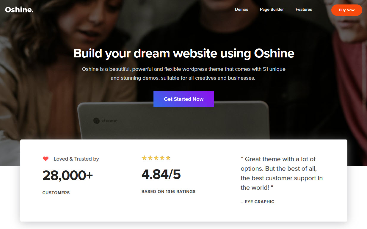Oshine WordPress Theme Banner