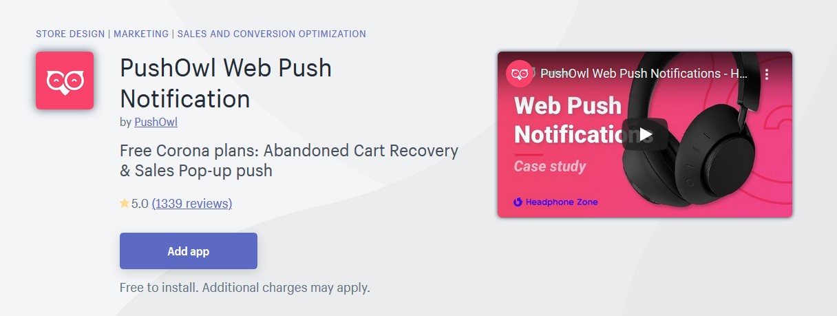 Pushowl web notifications